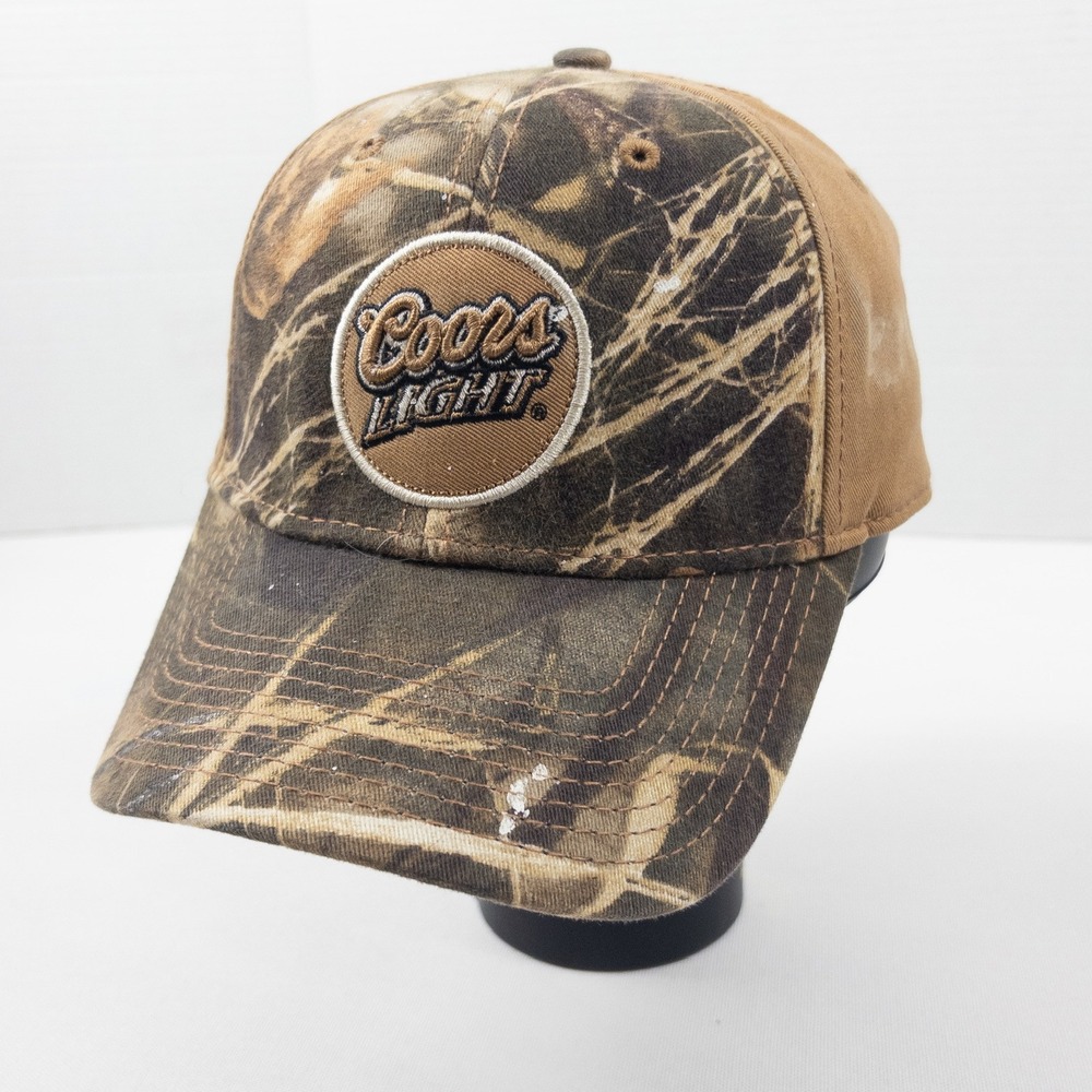 Vintage Coors Light Hat Mens Fishing Camo Hunting Trucker The Game Y2K Gorpcore